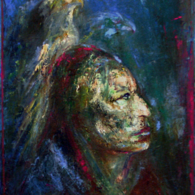 LASANSKY, CHARLIE- OIL ON PAPER