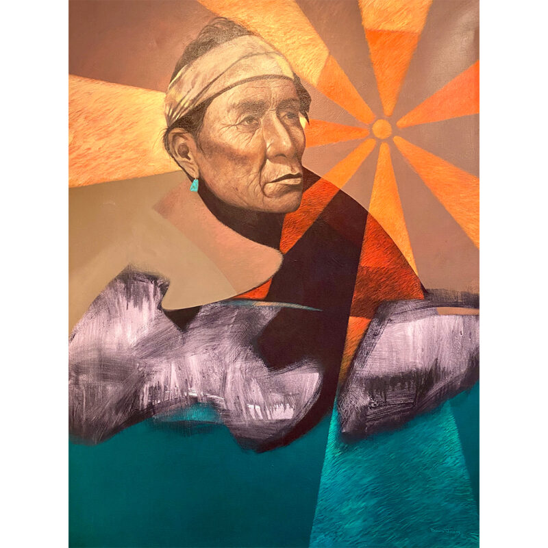 David Johns Painting Acrylic on Canvas "A Glance"