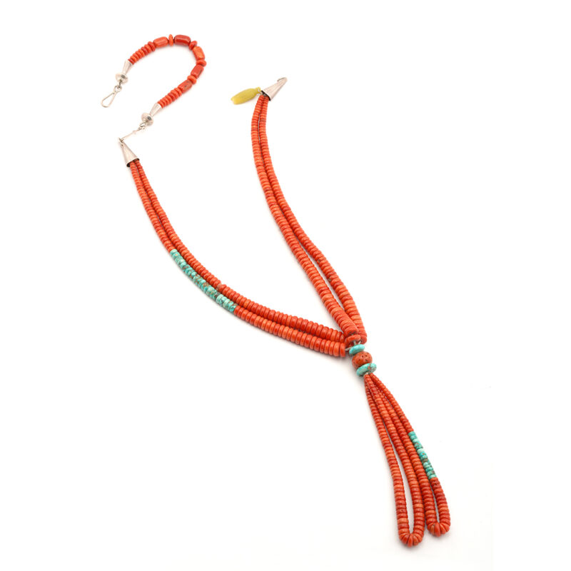 Larry Vasquez Coral Beaded Necklace