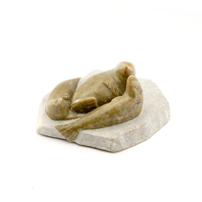 Sonny Grant Soapstone Sea Lion Sculpture