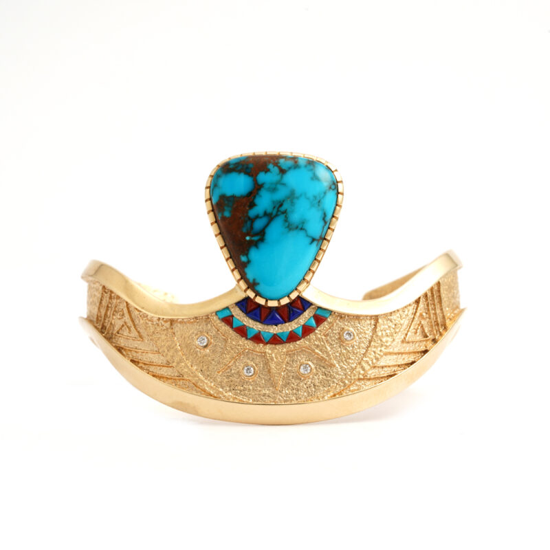 Ric Charlie 14K Gold Tufa Cast Bracelet