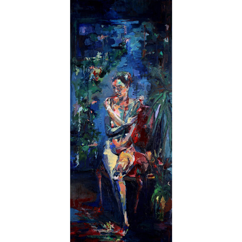 Charlie Lasansky "Sarah" Mixed Media Painting