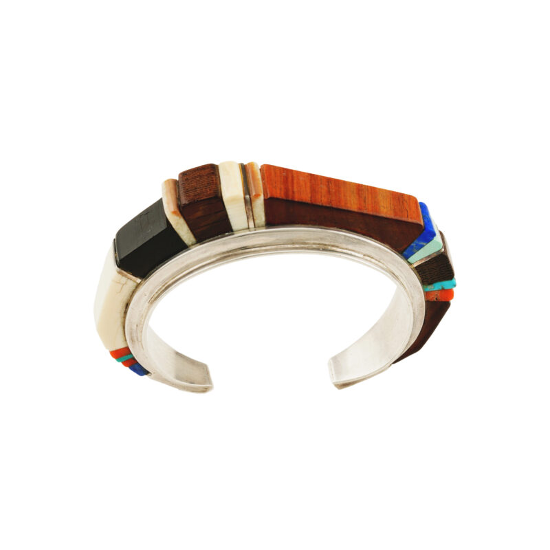 Charles Loloma Sterling Silver Inlaid Bracelet