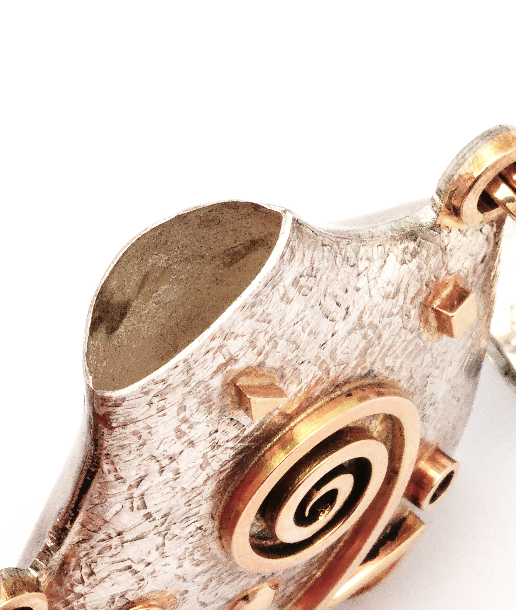 Duane Maktima Titanium Necklace With Silver and Gold Pendant - Image 5