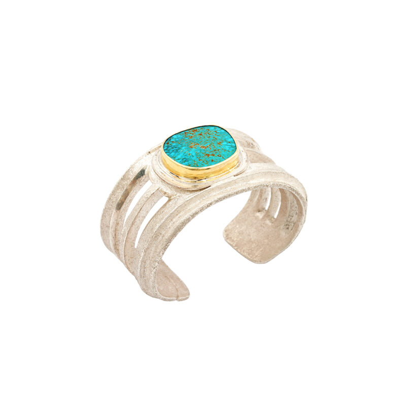 Cheyenne Harris Sterling Silver Bracelet With Turquoise