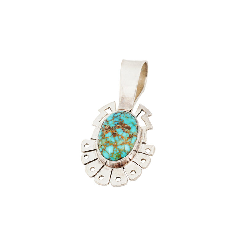 Duane Maktina Sterling Silver Pendant With Turquoise