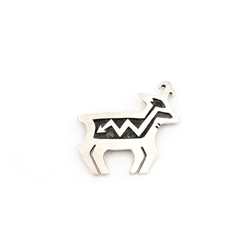 Duane Maktima Sterling SIlver Deer Pin