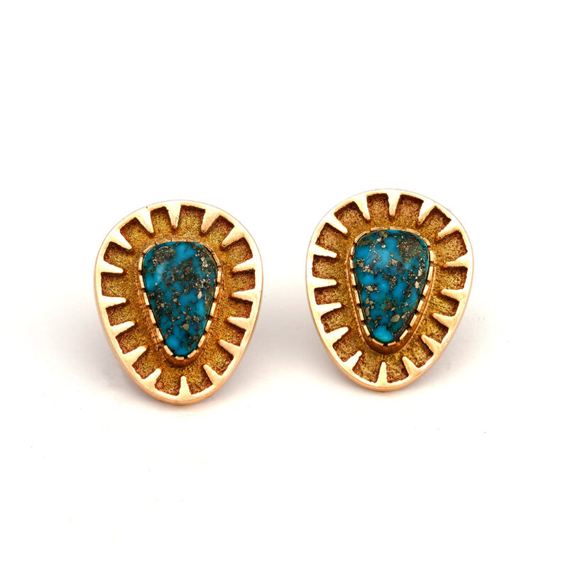Al Nez 14K Turquoise Earrings