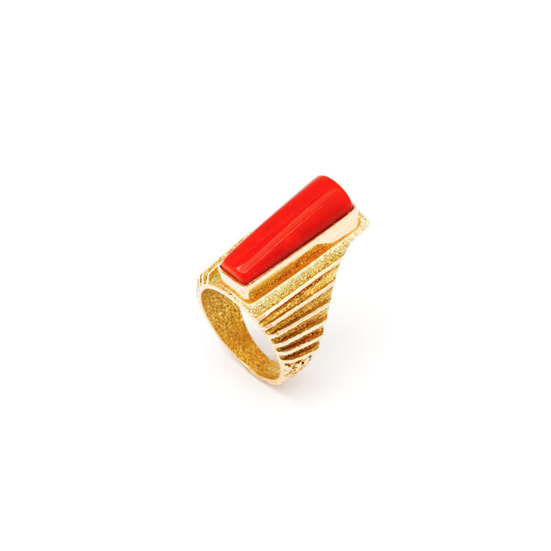 Al Nez 14K Gold Coral Ring