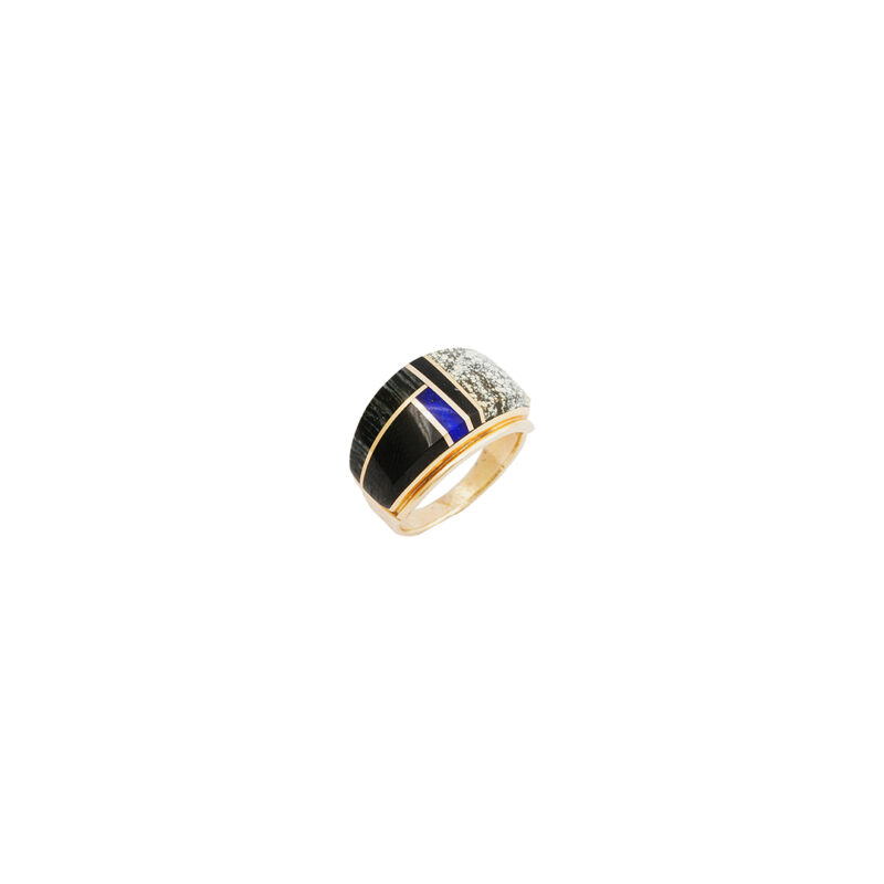 Duane Maktima 14K Gold Inlaid Ring