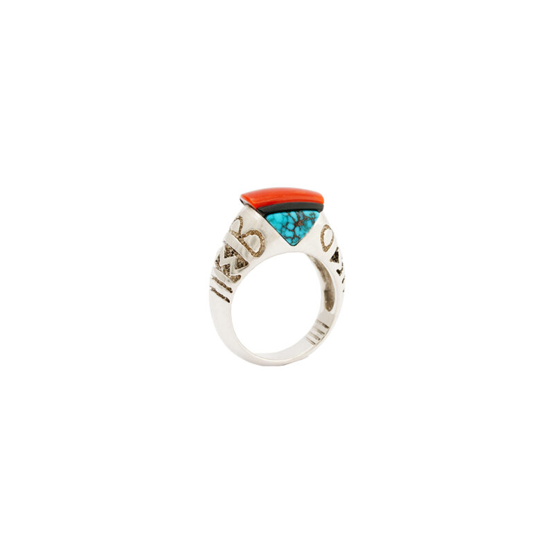 James Little Sterling Silver Inlaid Ring