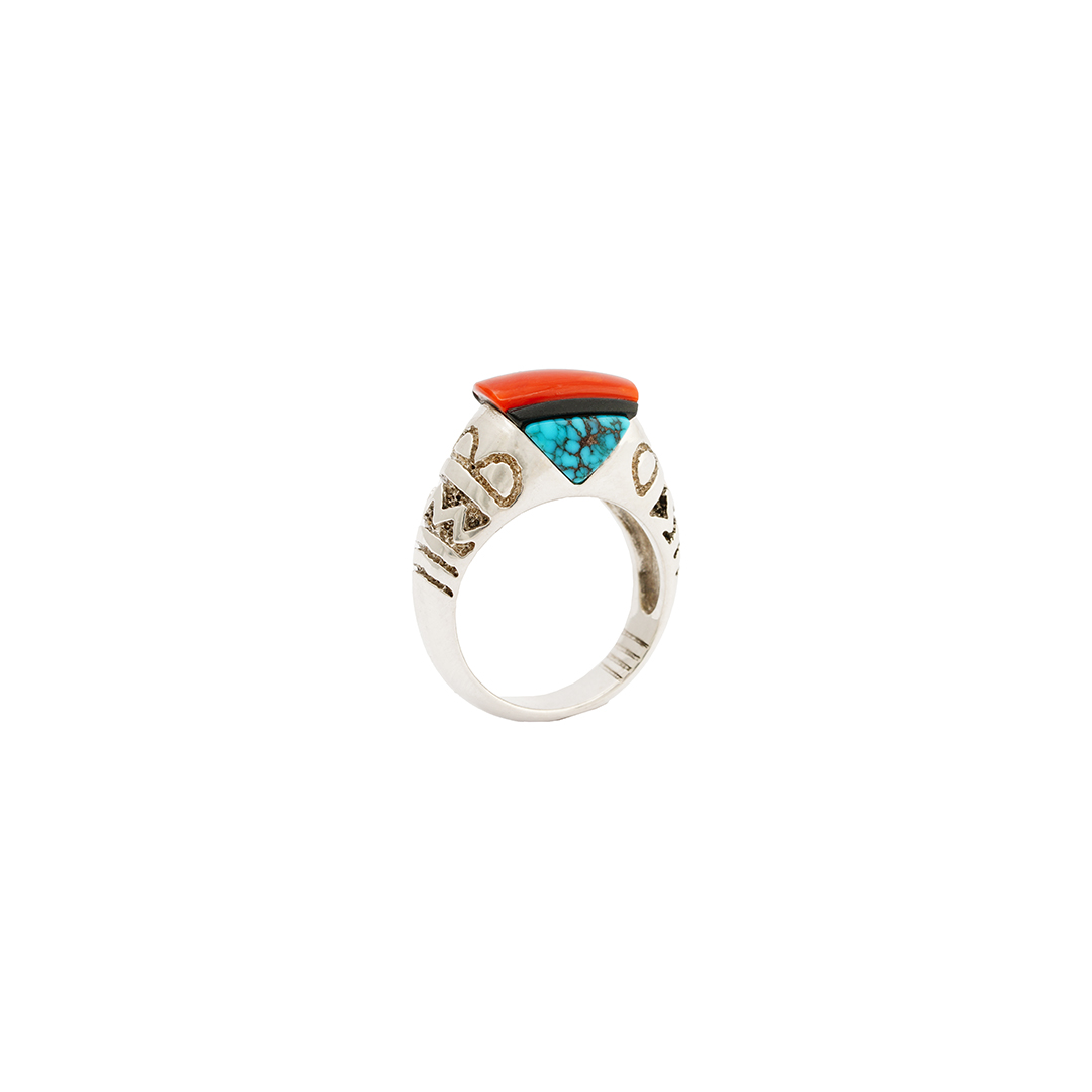 James Little Sterling Silver Inlaid Ring