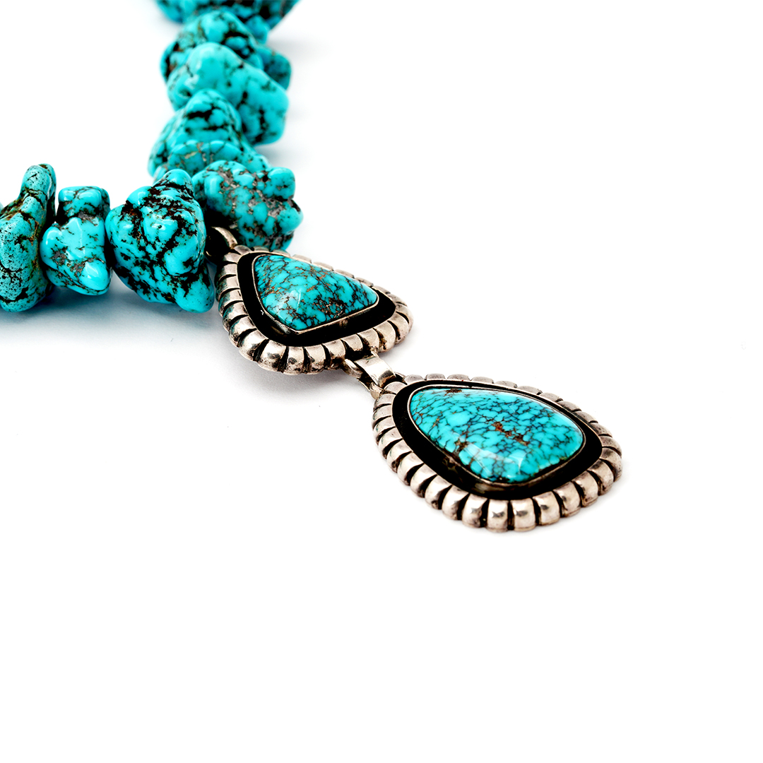 Lee Yazzie Lone Mountain Turquoise Necklace - Image 2