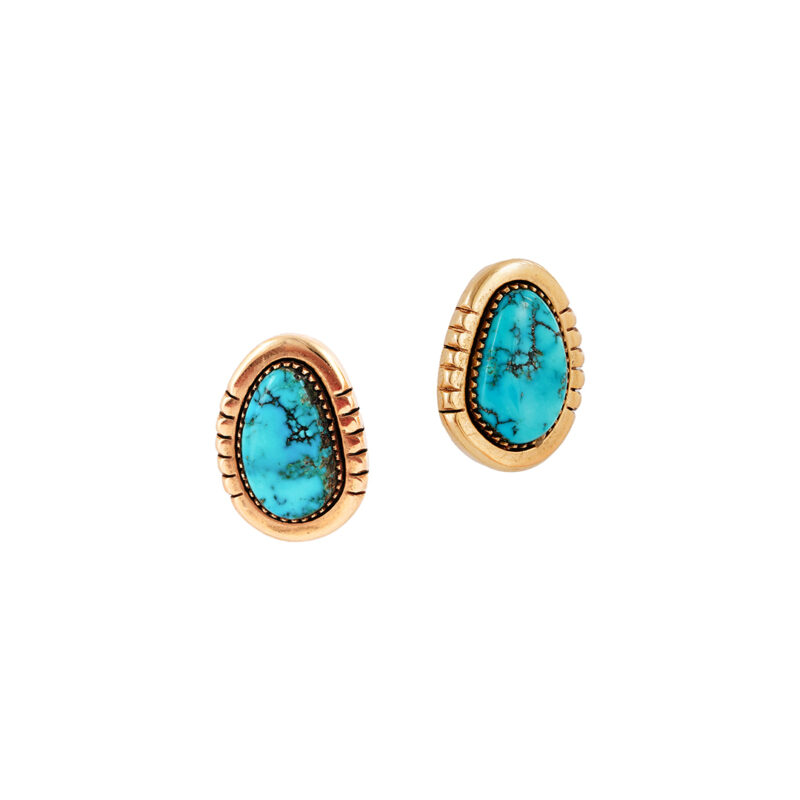Mary Marie 14K Gold Kingman Turquoise Earrings