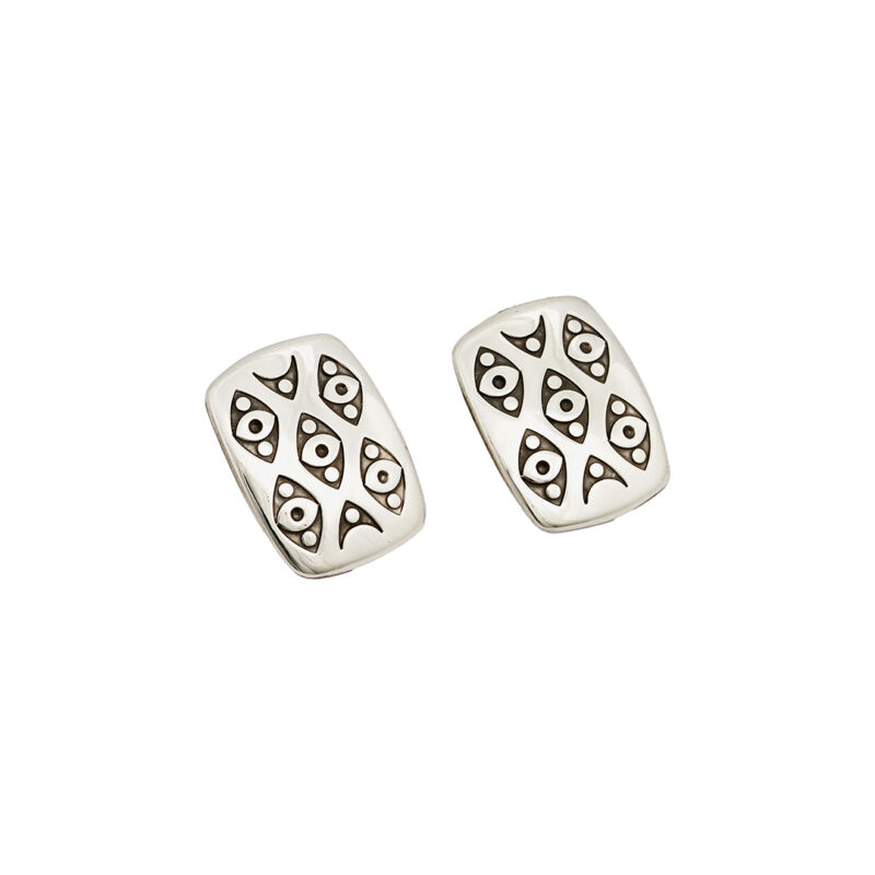 Norbert Peshlakai Sterling Silver Earrings