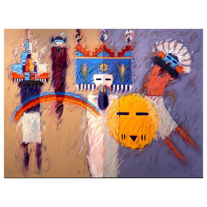 Dan Namingha Acrylic On Canvas