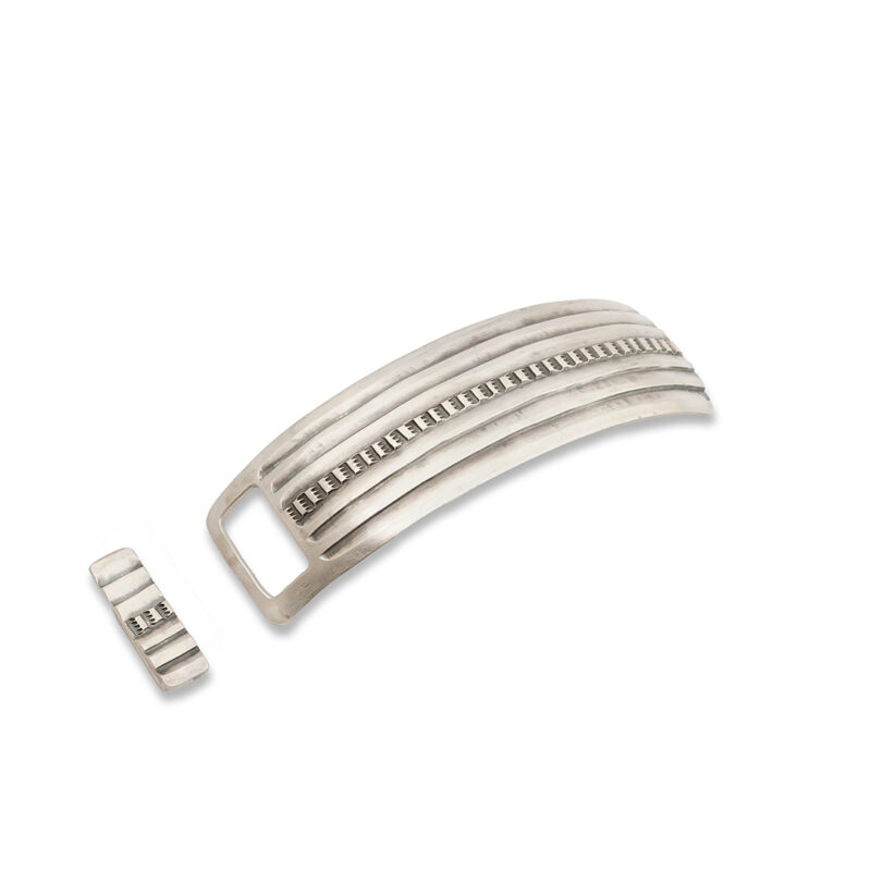 James Faks Sterling Silver Belt Buckle