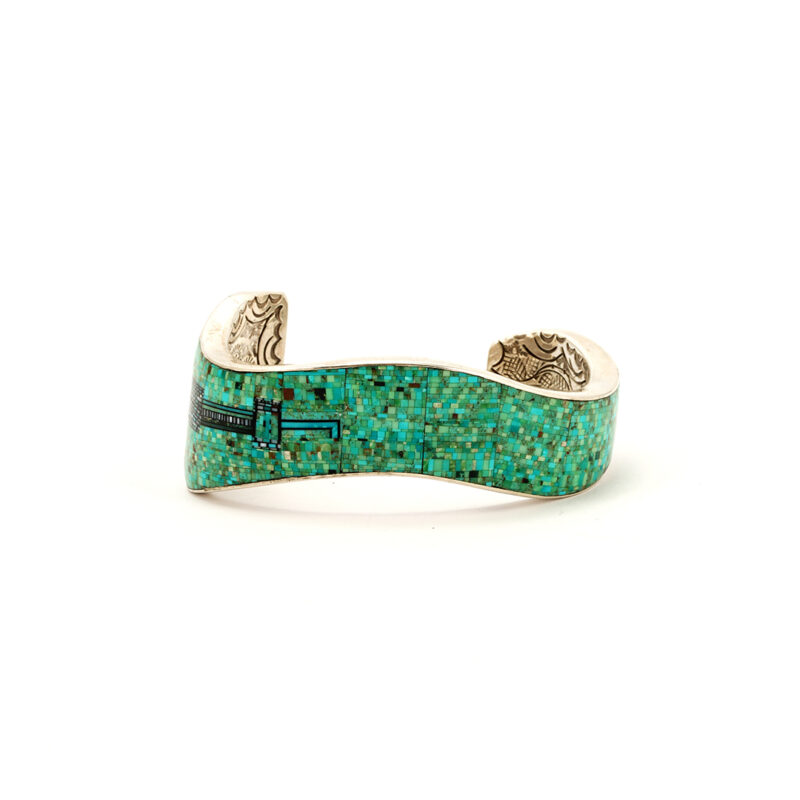 Carl and Irene Clark Sterling Micro-Inlaid Bracelet