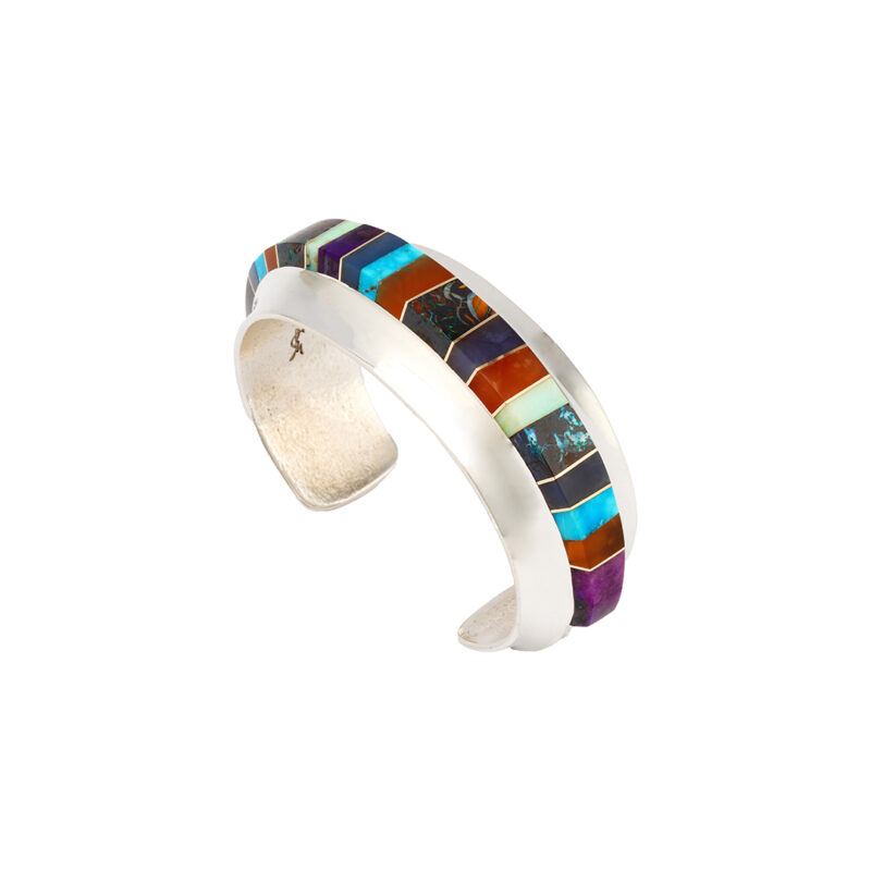 Duane Maktima Silver Bracelet With Inlay