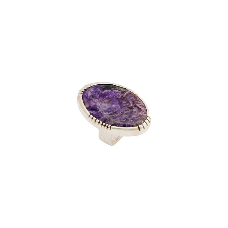 Tim Blueflint Sterling Silver Charoite Ring