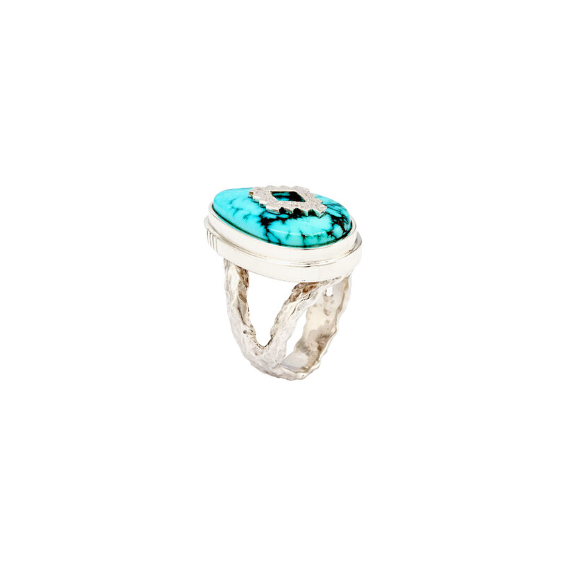 James Little Turquoise Silver Ring