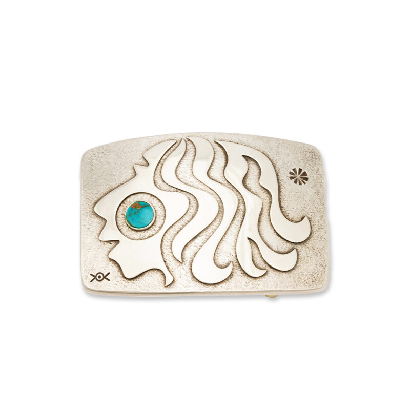 Norbert Peshlaskia Sterling Silver Belt Buckle