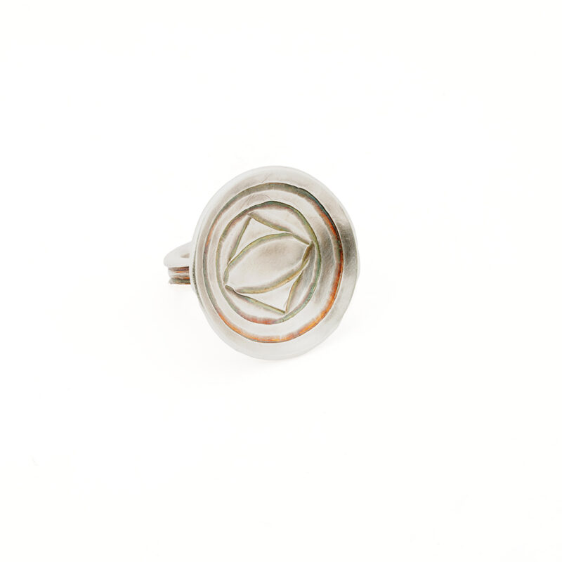 James Faks Sterling Silver Basket Ring