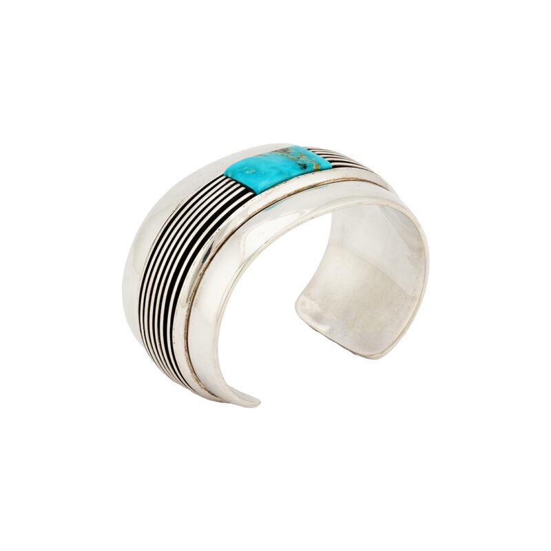 Al Joe Sterling Silver Bracelet With Turquoise