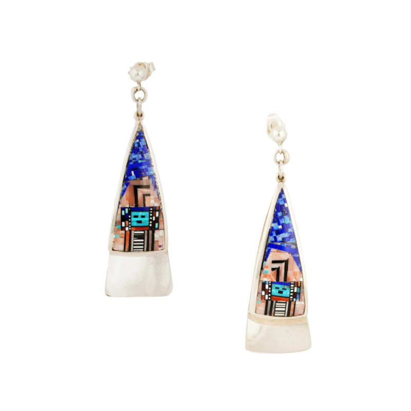 Carl and Irene Clark Micro-Inaly Silver Earrings