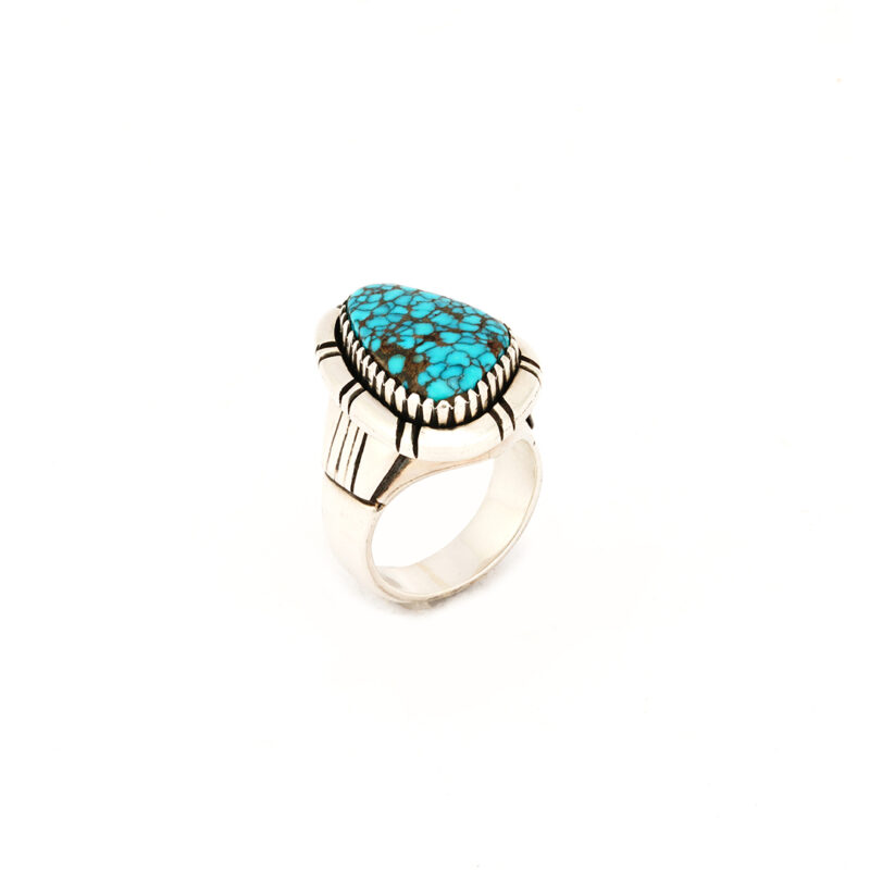Julian Lovato Sterling Silver Ring With Indain Mountain