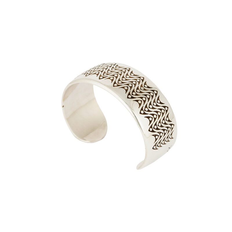 Norbert Peshlakai Sterling Silver Stamped Bracelet