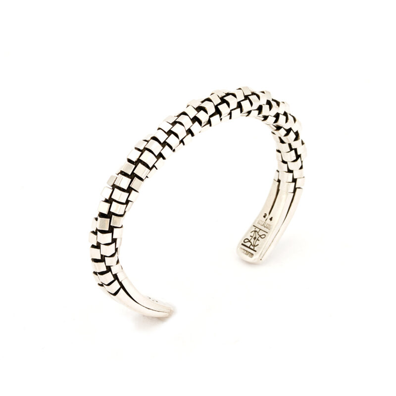 RedSun - Tol-pi-yiné Simbola (Tol-pi) Pixel Twisted Sterling Silver Bracelet