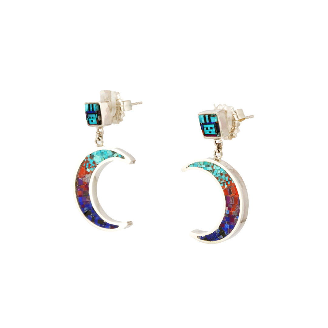 Carl and Irene Clark Sterling Silver Dangle Earrings - Image 2