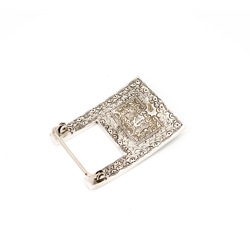 Clark, Carl & Irene Micro-Inlay Belt Buckle – Navajo Moon God & Stylized Yei - Image 4