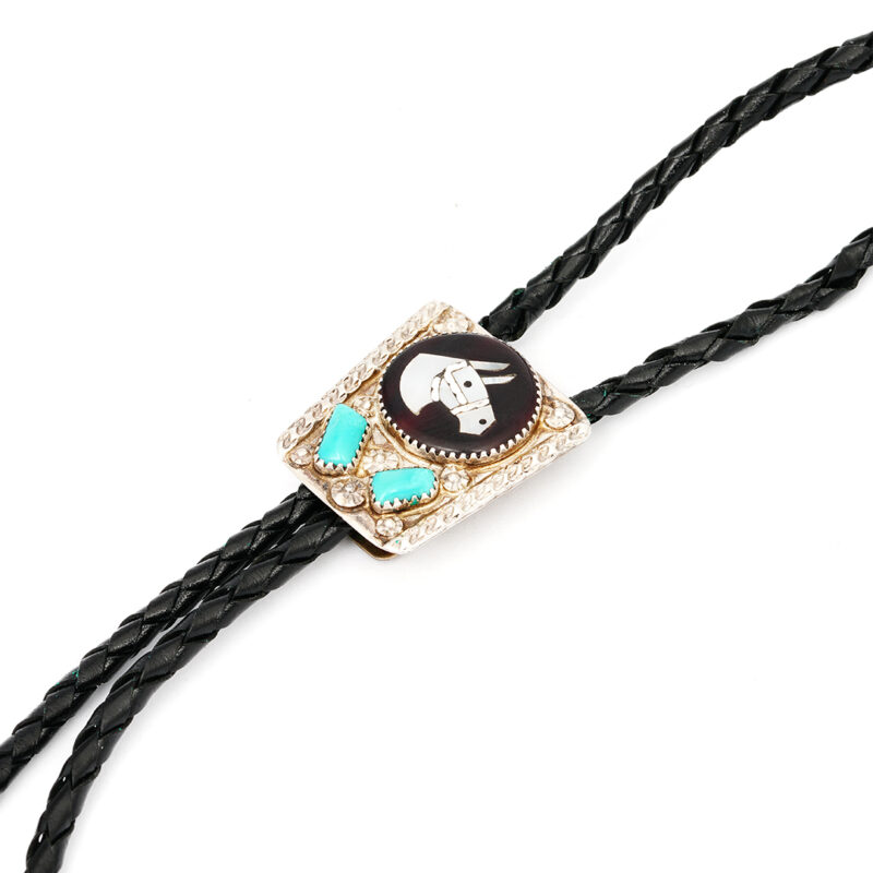 Simplicio, Isabelle Sterling Silver Inlaid Horse Bolo Tie
