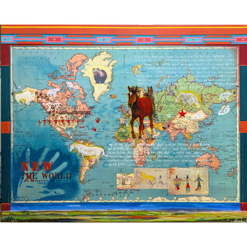 Jane Ash Poitras "We Are Still Here" Mixed Media Painting