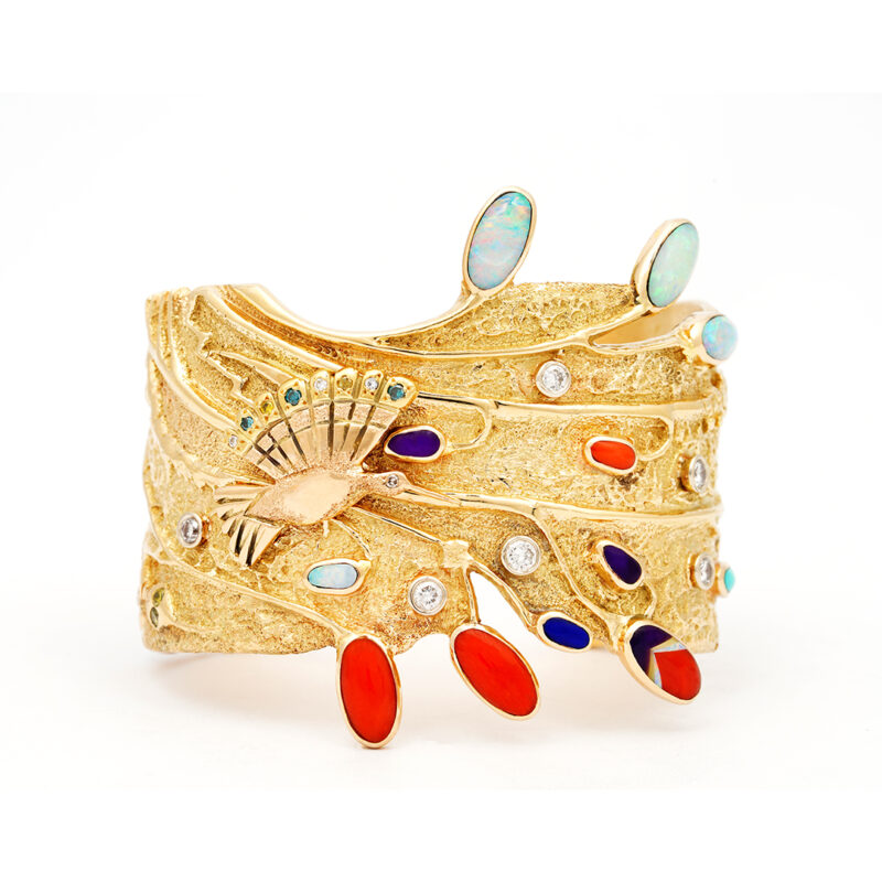 Monongya, Jesse 14K Gold Tufa Cast Bracelet