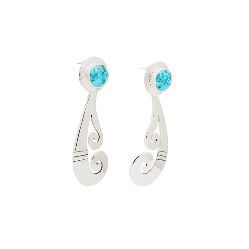 Jonathan Mike Sterling Silver Earrings With Turquoise