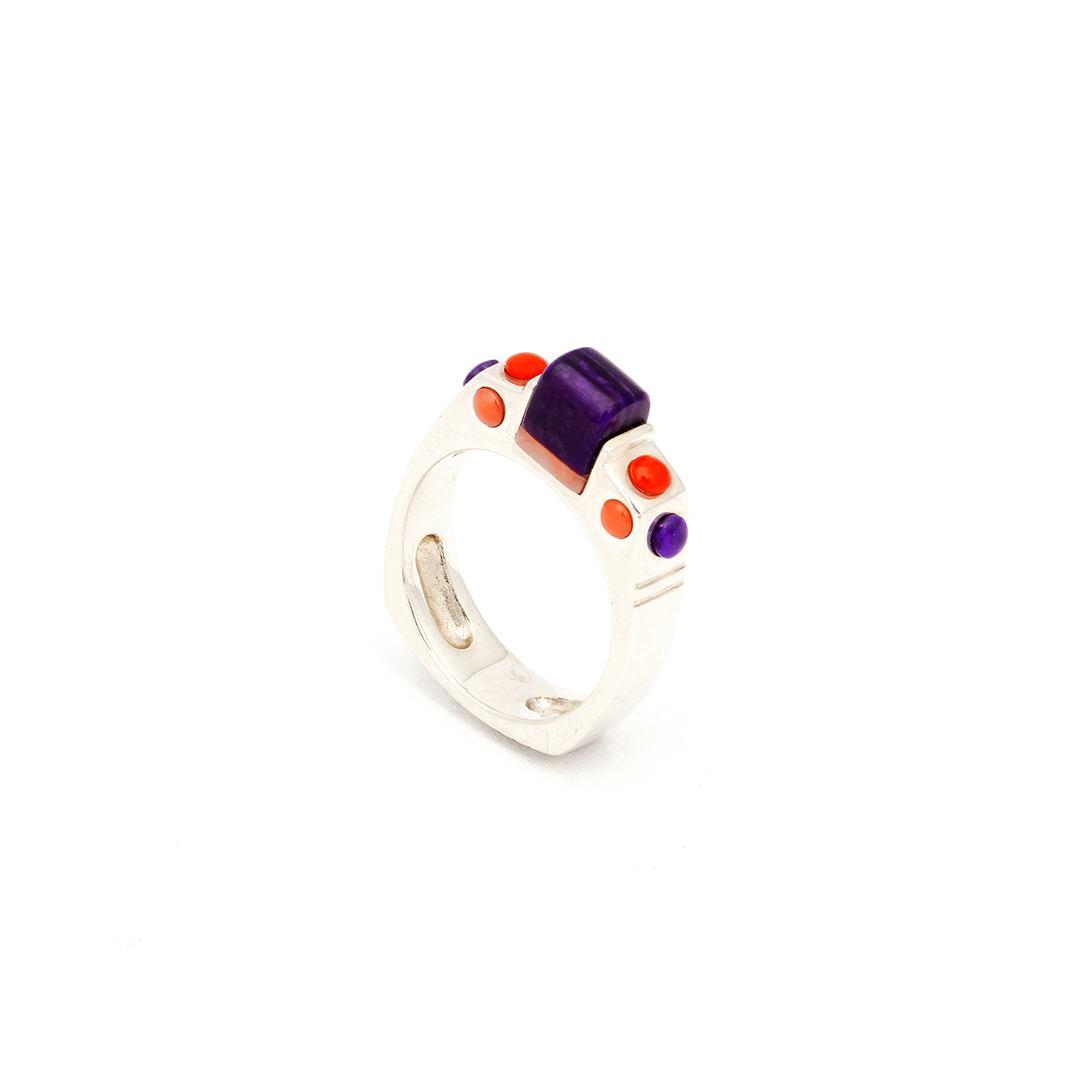Little, James Multi-Inlay Sterling Silver Ring - Image 2