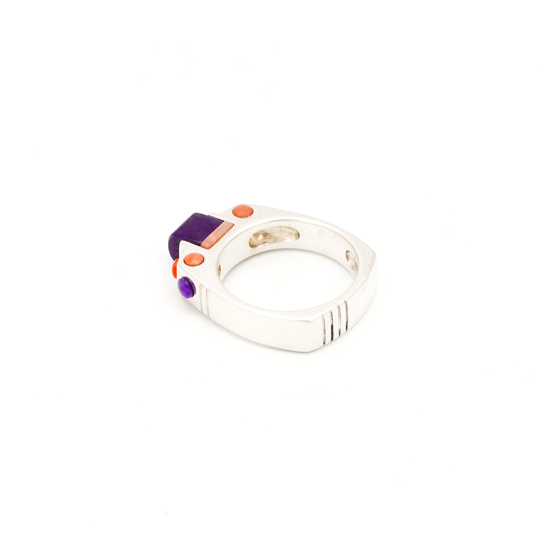 Little, James Multi-Inlay Sterling Silver Ring - Image 3