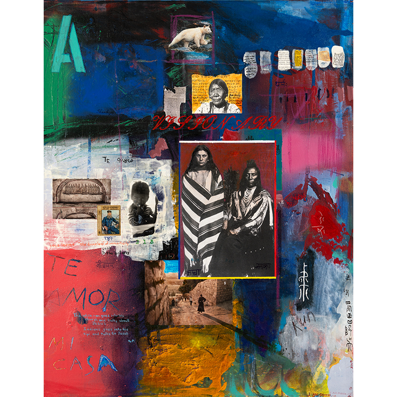 Portias, Jane Ash Mixed Media Painting On canvas "Sacred Words"