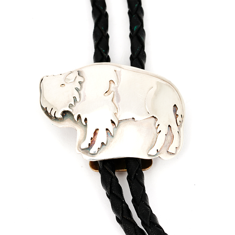 Sterling Silver Buffalo Bolo Tie