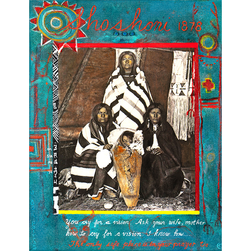 Portias, Jane Ash Mixed Media Painting On Canvas