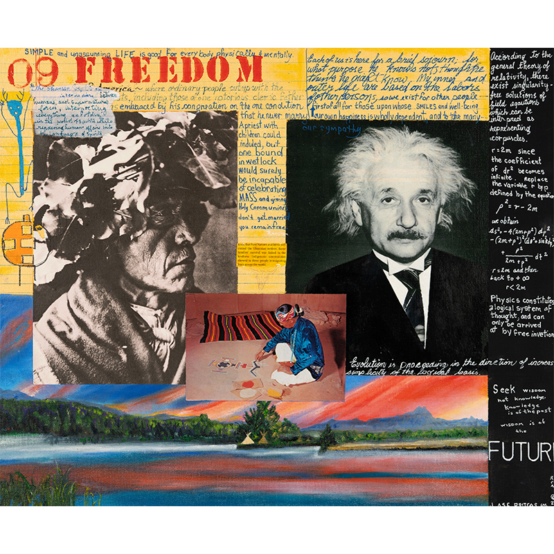 Portias, Jane Ash Mixed Media On Canvas "Knowledge Is Experience"