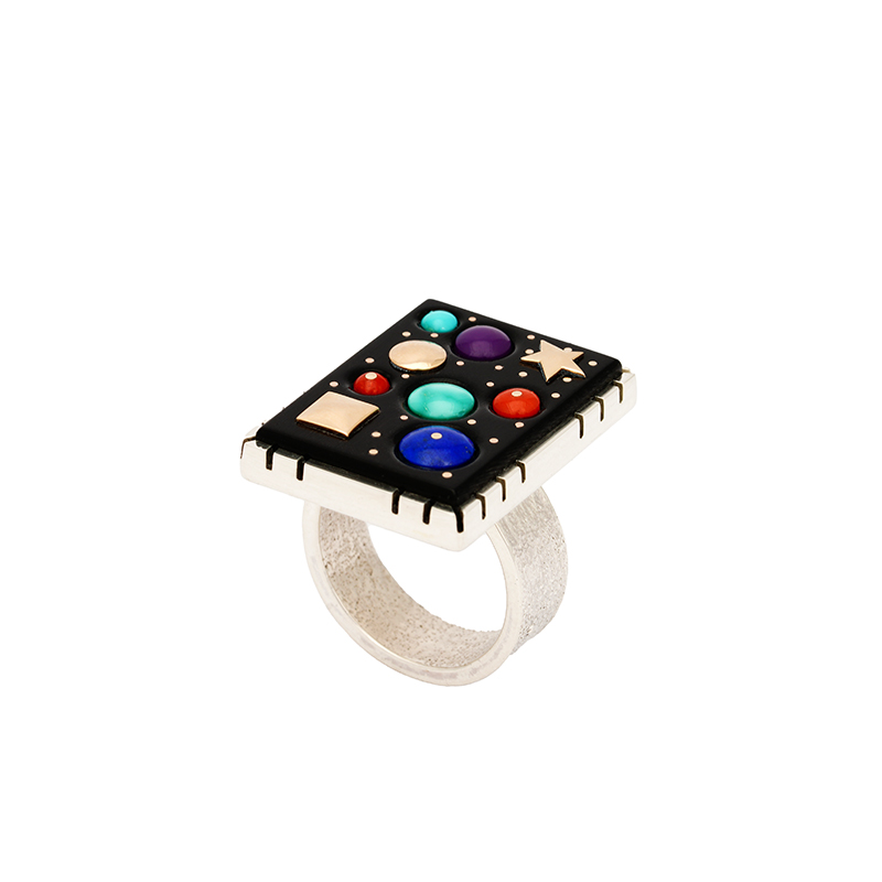 Tsosie, Boyd Sterling Silver Ring With Inlay
